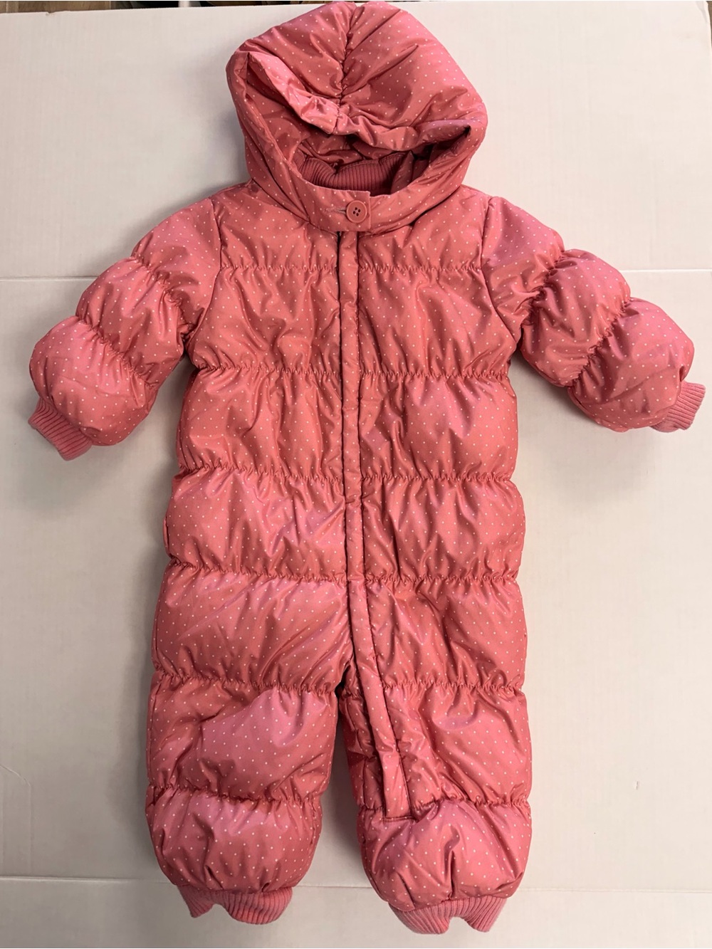 Gap Winter Pink Polka Dot Snow Suit Ski Puffer 12-18